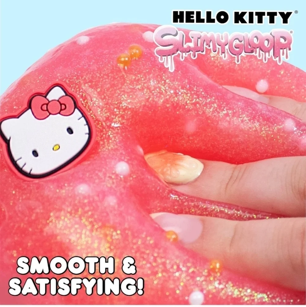 Vibrant Pink Glitter Slime with Gooey Texture